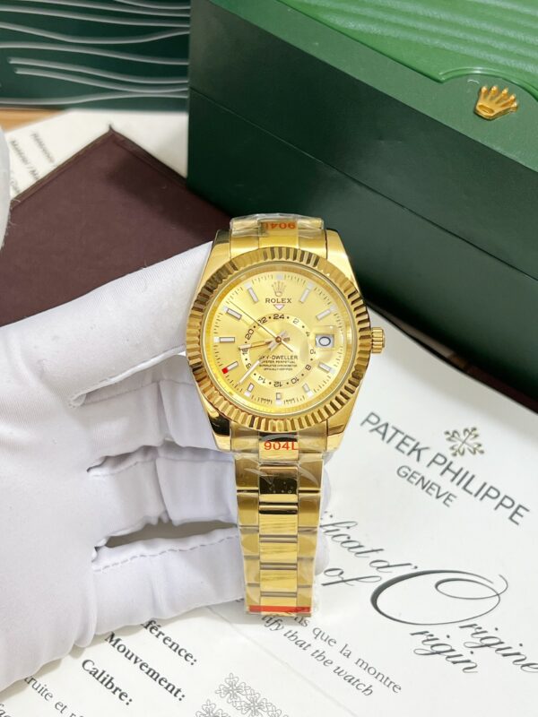 Đồng hồ Rolex Sky-Dweller nam mặt vàng gold Fake giá rẻ 41mm (2)