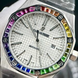 Đồng hồ Audemars Piguet Rainbow Fake 11 nam máy cơ Nhật mặt trắng 41mm (2)