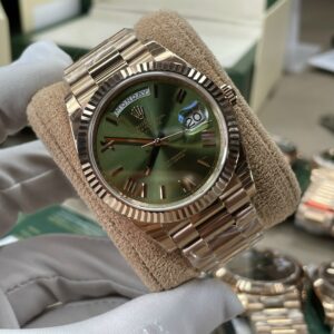 Đồng hồ Rolex Day-Date nam mặt xanh green Rep 11 máy thụy sỹ 40mm (2)