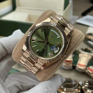 Đồng hồ Rolex Day-Date nam mặt xanh green Rep 11 máy thụy sỹ 40mm (2)