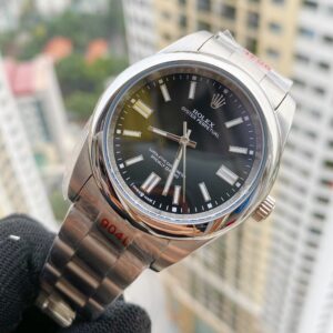 Đồng hồ Rolex Oyster Perpetual nam mặt đen Super Fake 40mm