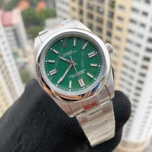 Đồng hồ Rolex Oyster Perpetual nam mặt xanh lá Fake 1:1 40mm