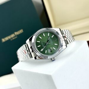 Đồng hồ Rolex DateJust nam mặt vân gấp mặt Green Super Fake 41mm