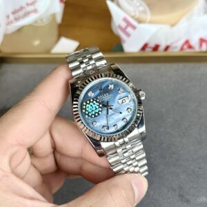 Đồng hồ Rolex DateJust nam mặt xà cừ Blue Fake cao cấp 36mm