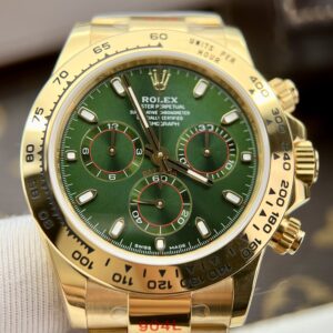 Đồng hồ Rolex Daytona nam mặt Green vàng Gold Replica 1:1 cao cấp Ew Factory 40mm