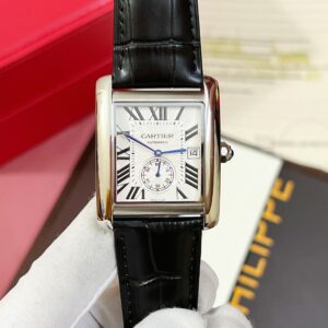 Đồng hồ Cartier Tank Must nam mặt trắng Super Fake 1:1 35mm