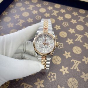 Đồng hồ Rolex DateJust nữ mặt hoa tiết cánh hoa Super Fake 11 31mm