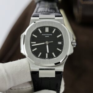 Đồng hồ Patek Philippe Nautilus 5723 Fake cao cấp dây da đen 40mm (1)