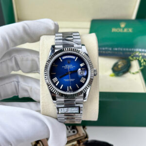 Đồng hồ Rolex Day-Date Replica 11 mặt xanh blue ombre trọng lượng 186 gram nhà máy QF 40mm (2)