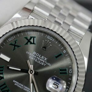 Đồng Hồ Rolex Fake Cao Cấp Máy Thụy Sỹ Mặt Số Wimbledon Datejust 126334 41mm (2)