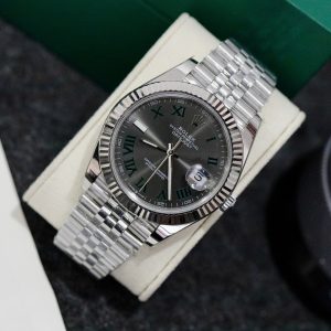 Đồng Hồ Rolex Fake Cao Cấp Máy Thụy Sỹ Mặt Số Wimbledon Datejust 126334 41mm (2)