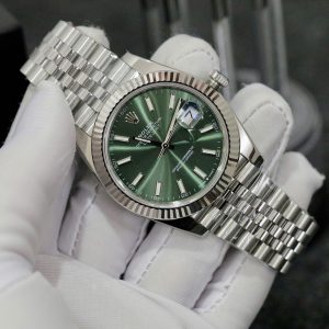 Đồng Hồ Rolex Fake Cao Cấp Máy Thụy Sỹ Mặt Số Xanh Lá Datejust 126334 41mm (5)