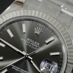 Đồng Hồ Rolex Super Fake Máy Thụy Sỹ Mặt Xám Dây Oyster Datejust 126334 41mm (2)