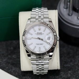 Đồng Hồ Rolex Super Fake Thụy Sỹ Mặt Trắng Dây Jubilee Datejust 126334 41mm (1)