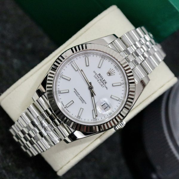 Đồng Hồ Rolex Super Fake Thụy Sỹ Mặt Trắng Dây Jubilee Datejust 126334 41mm (1)