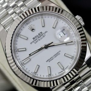 Đồng Hồ Rolex Super Fake Thụy Sỹ Mặt Trắng Dây Jubilee Datejust 126334 41mm (1)