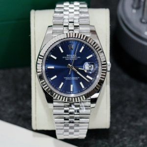 Đồng Hồ Rolex Super Fake Thụy Sỹ Mặt Xanh Dây Jubilee Datejust 126334 41mm (6)