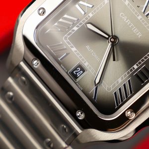 Đồng hồ Cartier Santos Replica cao cấp Thuỵ Sỹ mặt xám xưởng AF (12)