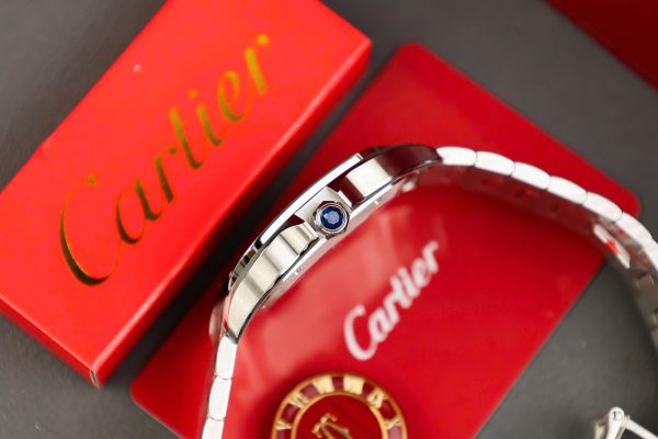 Đồng hồ Cartier Santos Replica cao cấp Thuỵ Sỹ mặt xám xưởng AF (1)