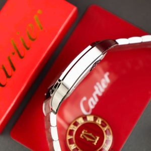 Đồng hồ Cartier Santos Replica cao cấp Thuỵ Sỹ mặt xám xưởng AF (1)