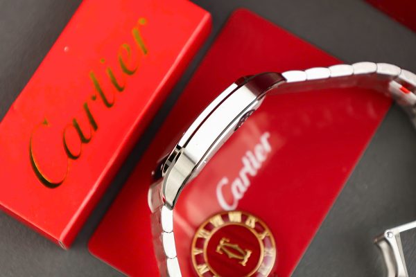 Đồng hồ Cartier Santos Replica cao cấp Thuỵ Sỹ mặt xám xưởng AF (1)