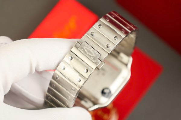 Đồng hồ Cartier Santos Replica cao cấp Thuỵ Sỹ mặt xám xưởng AF (12)