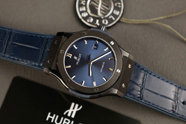 Đồng hồ Hublot Classic Fusion Ceramic mặt xanh Blue máy SW300 42mm (9)