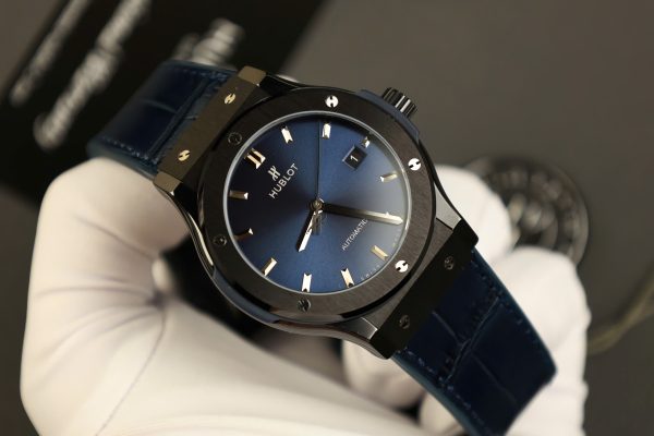 Đồng hồ Hublot Classic Fusion Ceramic mặt xanh Blue máy SW300 42mm (9)