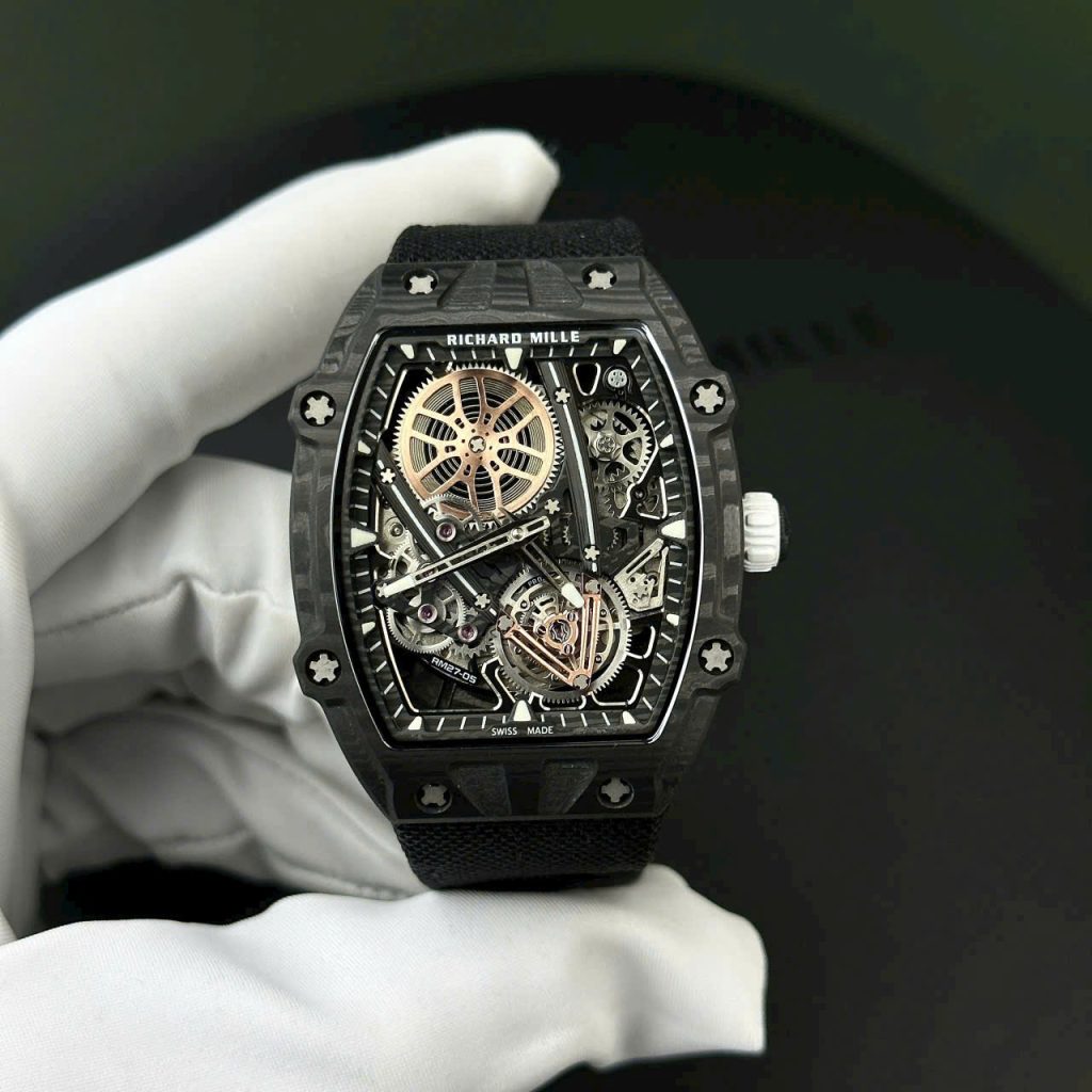 Đồng hồ Richard Mille RM27-05 Replica 11 cao cấp nhất dây vải đen (9)