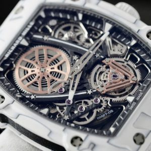 Đồng hồ Richard Mille RM27-05 chế tác Carbon trắng dây vải màu trắng (11)