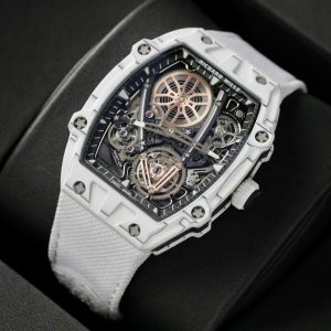 Đồng hồ Richard Mille RM27-05 chế tác Carbon trắng dây vải màu trắng (11)