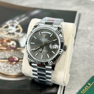 Đồng hồ Rolex Day-Date 228236 mặt số xám kẻ sọc nhà máy GM V3 40mm (8)