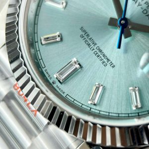 Đồng hồ Rolex Day-Date 228236 mặt xanh băng cọc số đính đá nhà máy GM V3 40mm (8)