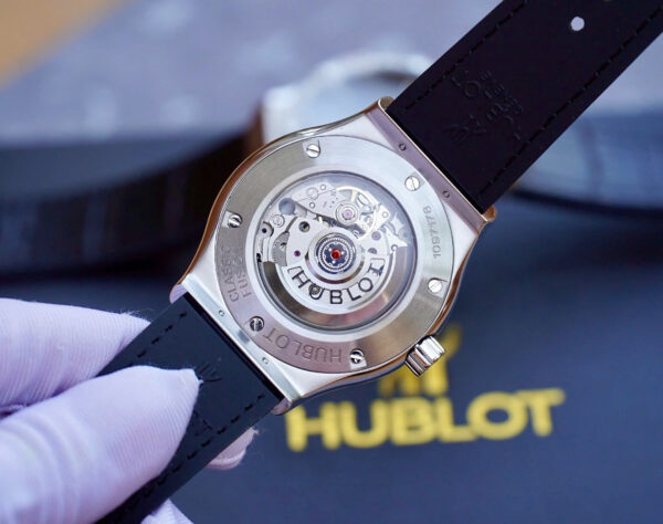 Đồng Hồ Hublot Classic ZF Nam Gray Dây Da Đen Máy Cơ Nhật Fake Cao Cấp 40mm