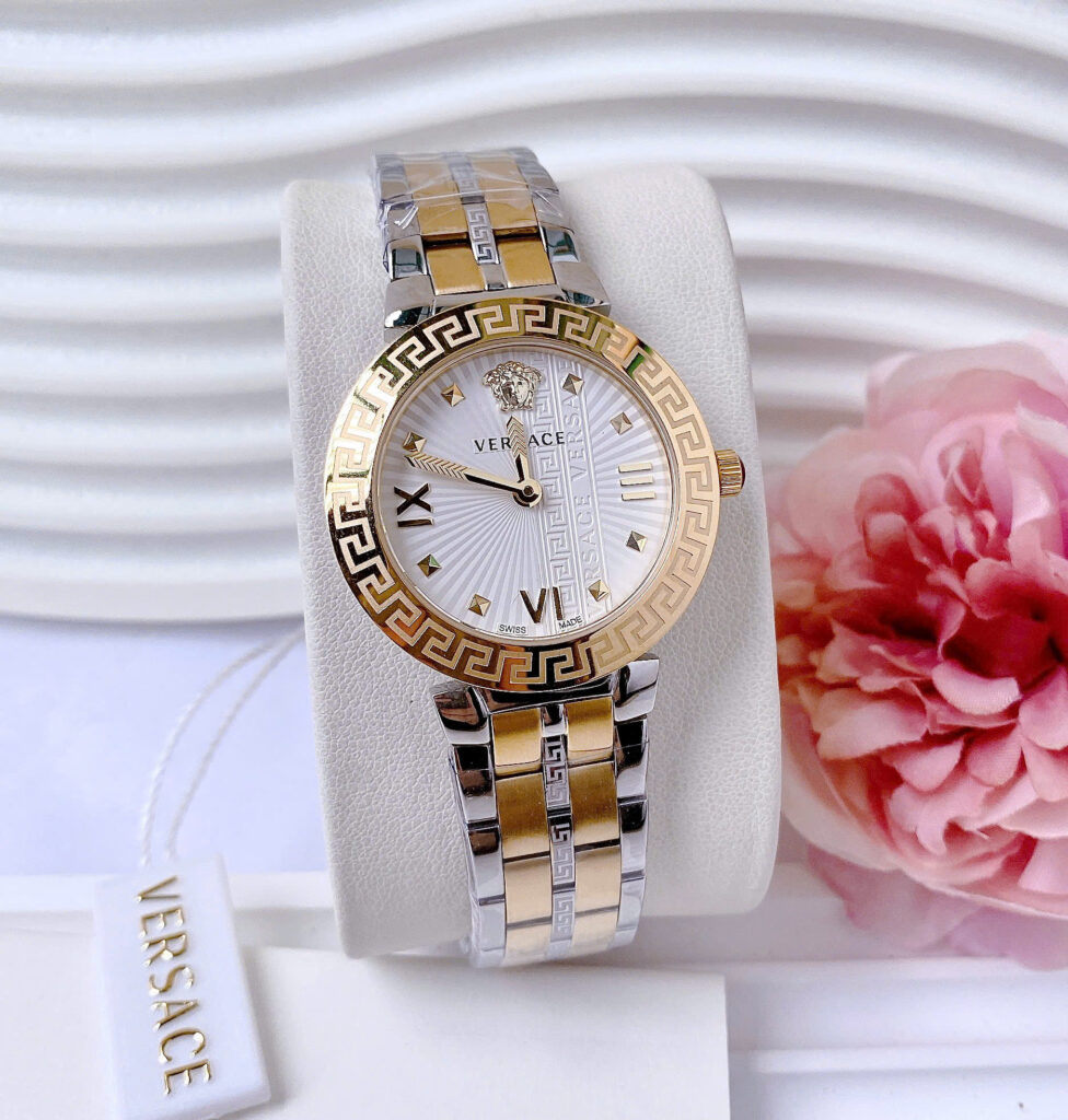 Đồng Hồ Versace Greca Icon Nữ Demi Dây Kim Loại Máy Quartz Nhật Like Auth 36mm (1)