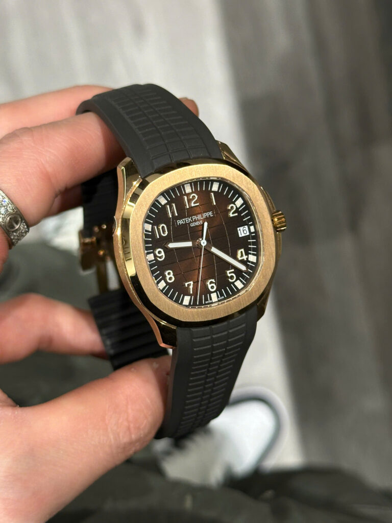 Đồng hồ Patek Philippe Aquanaut 5167 Rep 11 mạ vàng hồng mặt chocolate nhà máy 3K 40mm (2)