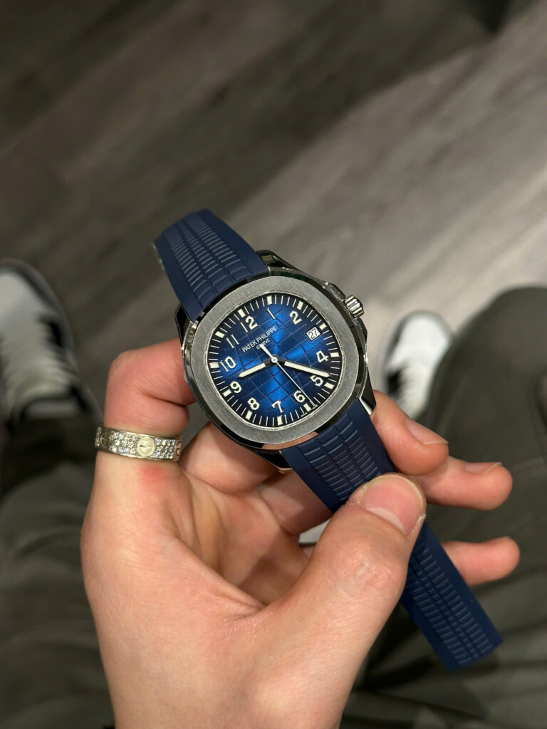 Đồng hồ Patek Philippe Aquanaut 5168 Replica 11 màu xanh blue nhà máy 3K 42mm (2)