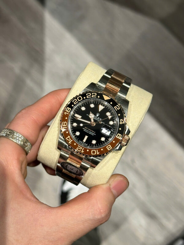 Đồng hồ Rolex GMT-Master II 126711 Root Beer Replica 11 demi rose gold nhà máy Clean 40mm (2)