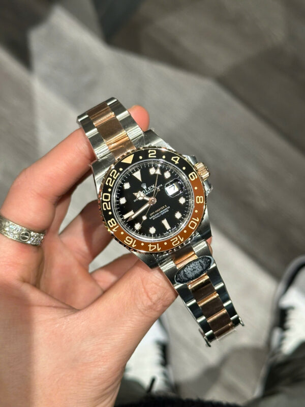 Đồng hồ Rolex GMT-Master II 126711 Root Beer Replica 11 demi rose gold nhà máy Clean 40mm (2)