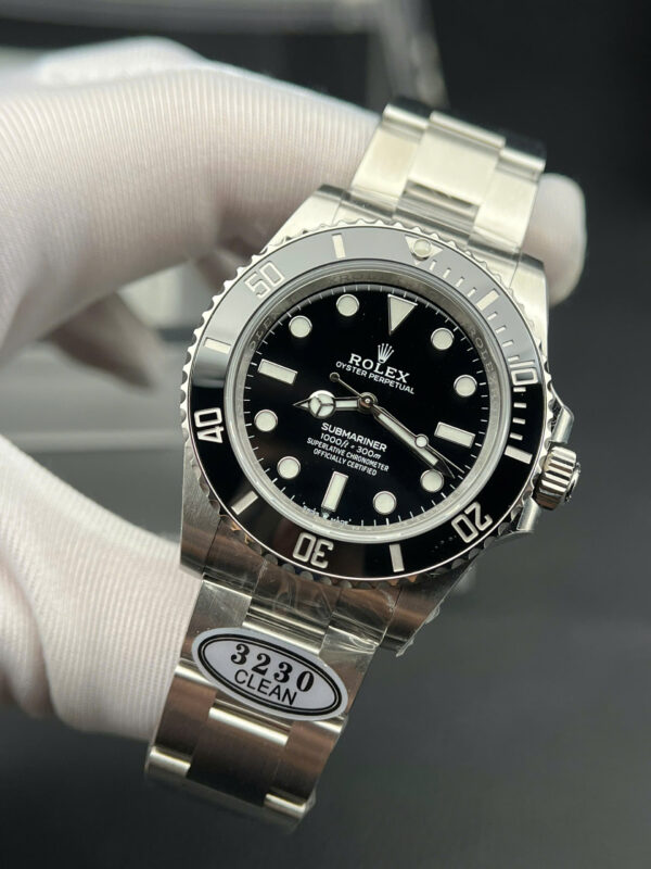 Đồng hồ Rolex Submariner No Date Replica 11 mặt đen nhà máy Clean 40mm (2)