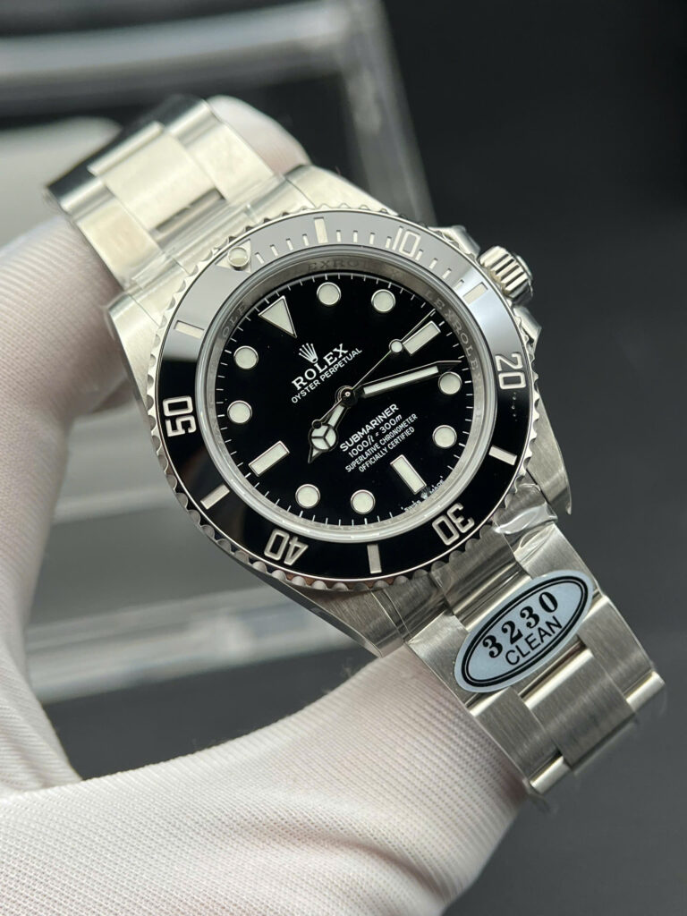 Đồng hồ Rolex Submariner No Date Replica 11 mặt đen nhà máy Clean 40mm (2)