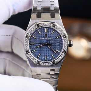 Đồng hồ Audemars Piguet Rep 11 Royal Oak mặt xanh blue đính đá 34mm (2)