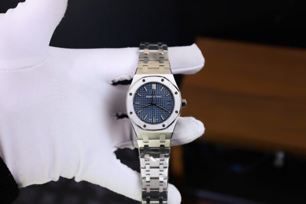 Đồng hồ Audemars Piguet Royal Oak Replica 11 nữ mặt xanh blue 34mm (2)