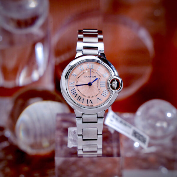 Đồng hồ Cartier Ballon Bleu Nữ Dây Kim Loại Mặt Hồng Fake 1:1 33mm