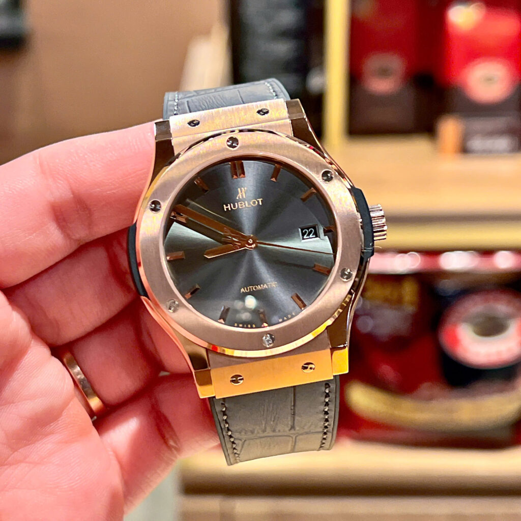 Đồng hồ Hublot Classic Fusion King Gold Replica 11 mặt xám nhà máy JJF 42mm (2)