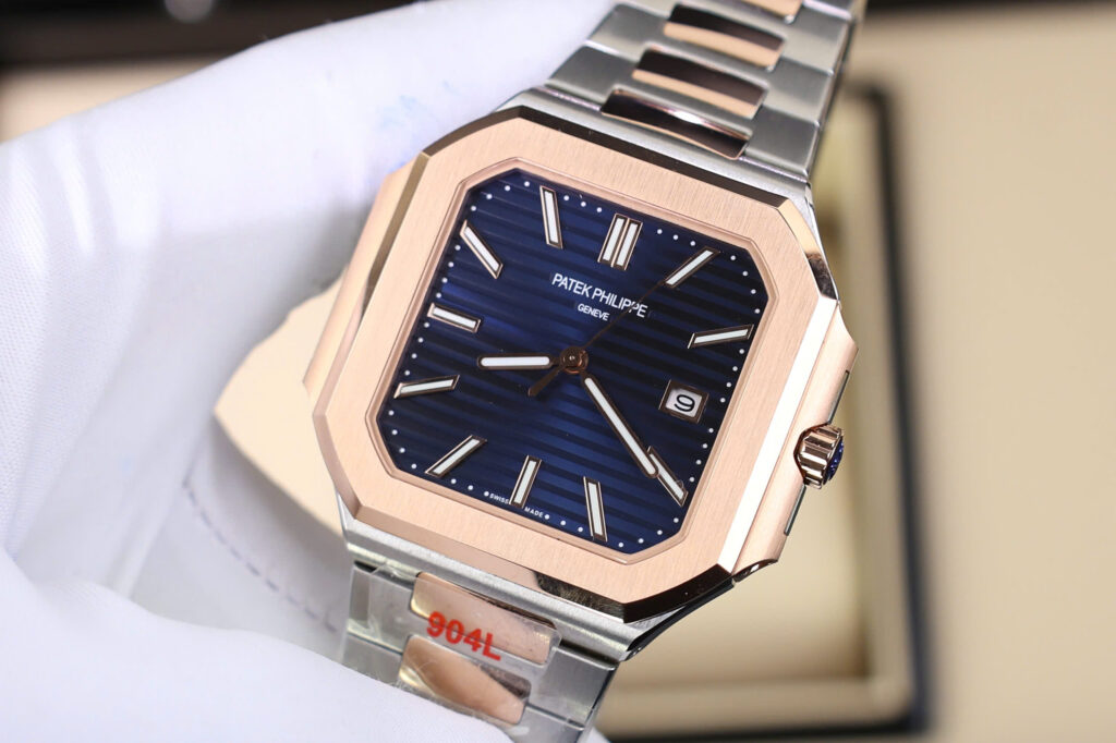 Đồng hồ Patek Philippe Replica 11 Cubitus 5821 mặt vuông màu xanh blue 45mm (2)