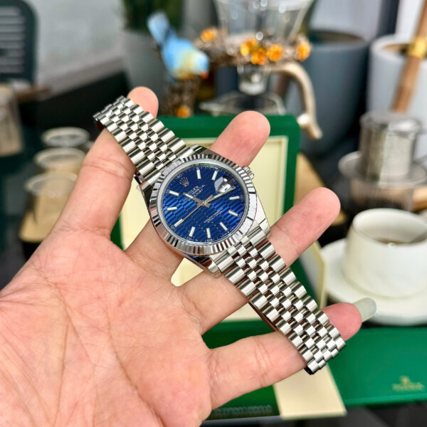 Đồng hồ Rolex DateJust 126334 Replica 11 mặt xanh blue nếp gấp nhà máy Clean 41mm (2)