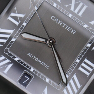 Đồng hồ Cartier Santos Rep 11 mặt xám viền gốm đen nhà máy BV 39 (2)