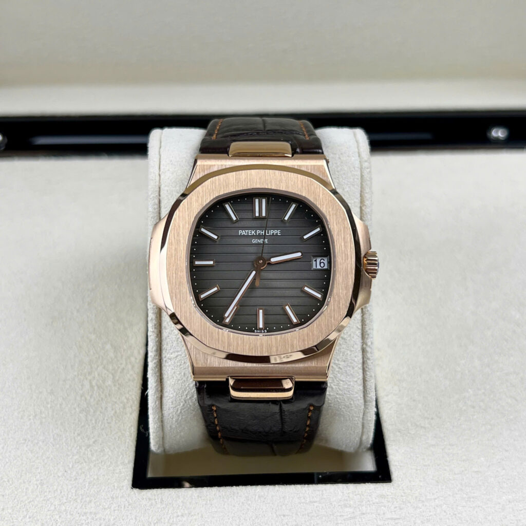 Đồng hồ Patek Philippe Nautilus 5711 Rep 11 mặt xám dây da nhà máy 3K 40mm (2)