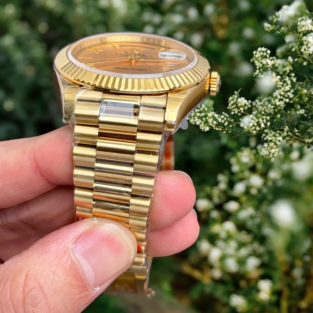 Đồng hồ Rolex Day-Date Super Fake 11 nam mặt vàng champagne 40mm (2)
